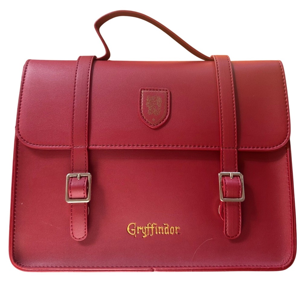 Harry Potter Gryffindor Satchel Bag Crossbody Messenger Red 11.5in Faux Leather